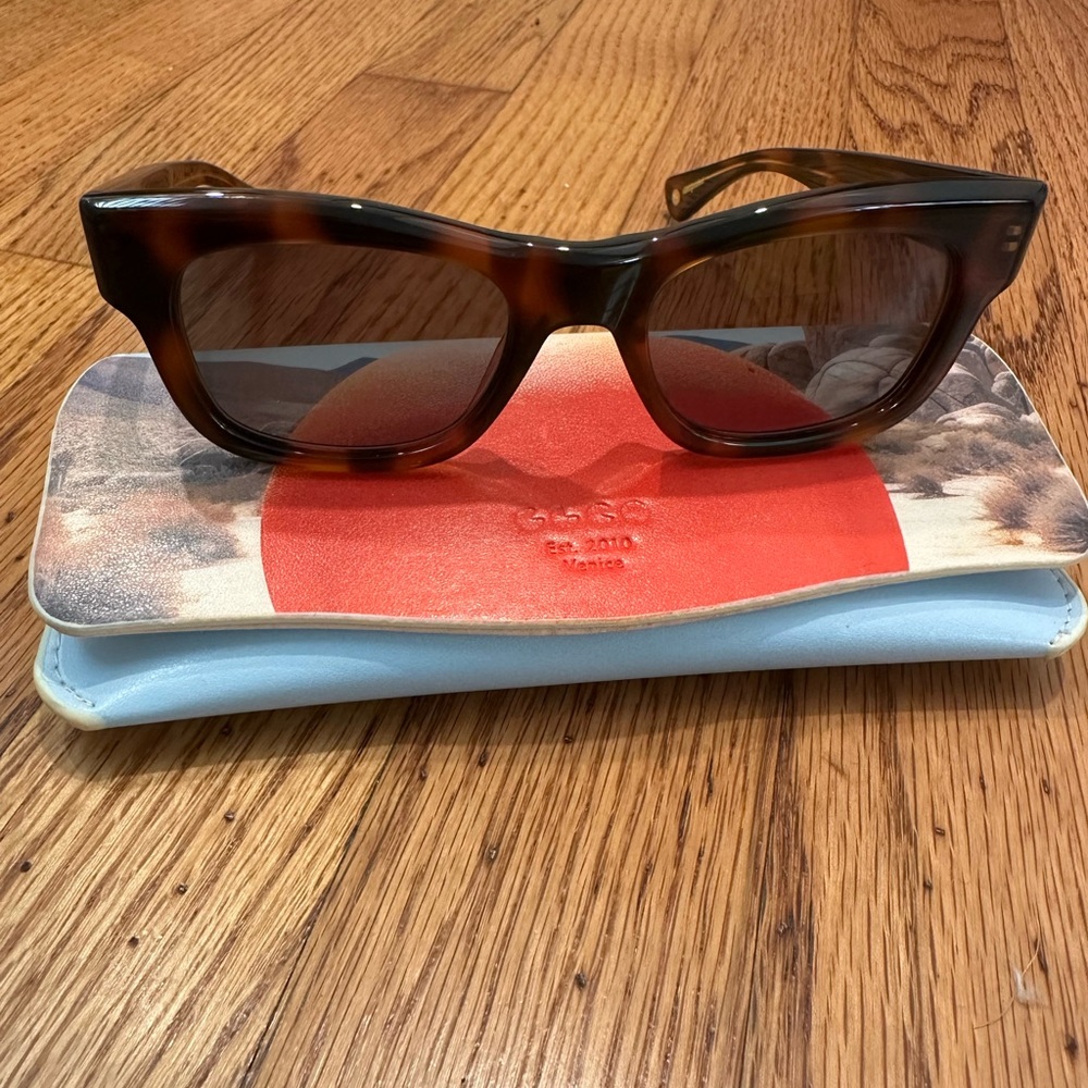 Garrett Leight Brown Sunglasses Woz